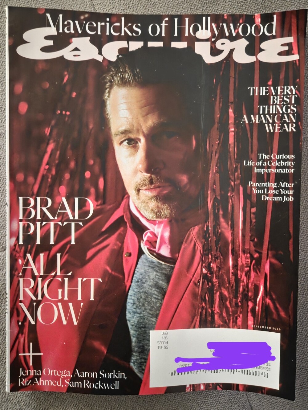 Esquire September 2026 Brad Pitt